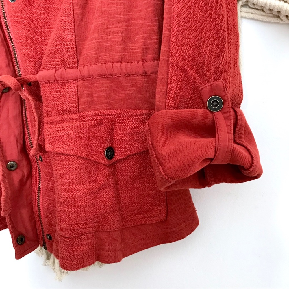 ANTHRO Saturday Sunday Orange Drawstring Jacket - Picture 3 of 5